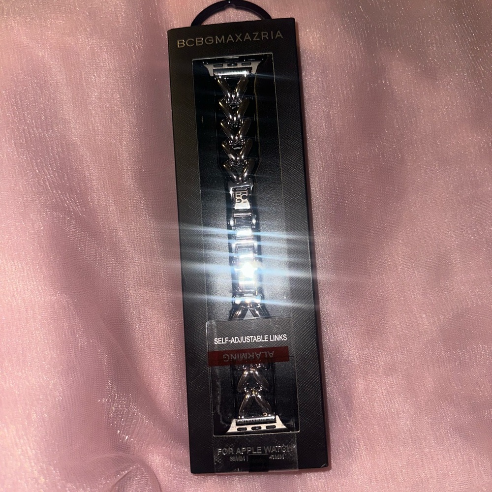 BCBGMaxAzria Metallic Adjustable Watch Band Size 38mm to 41mm.